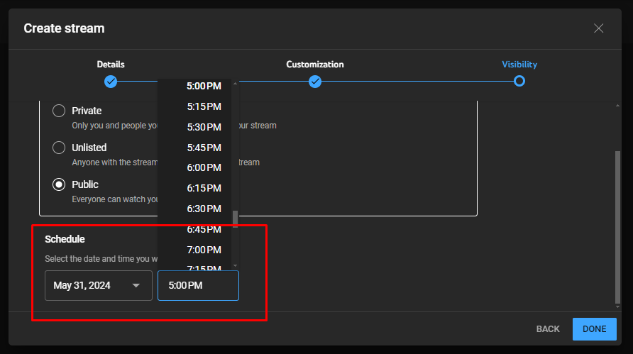 Scheduling Your Stream