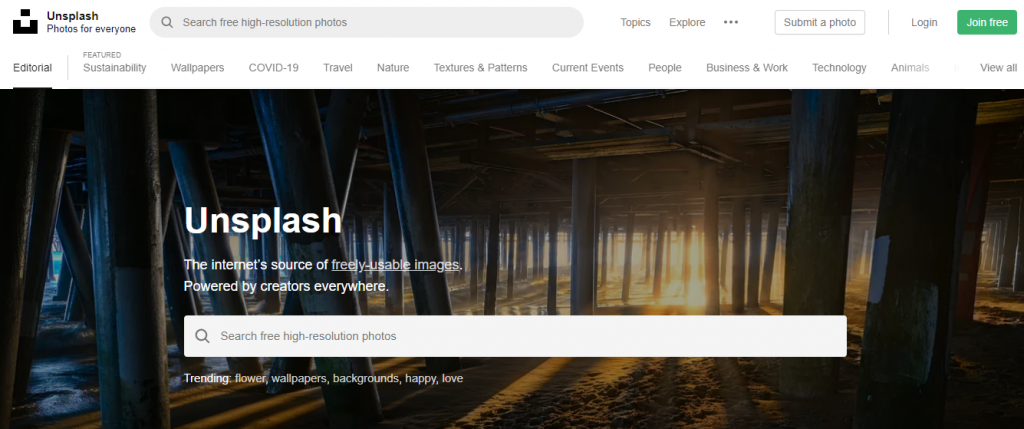 Unsplash as digital marketing tools by recurpost as best social media scheduling tool