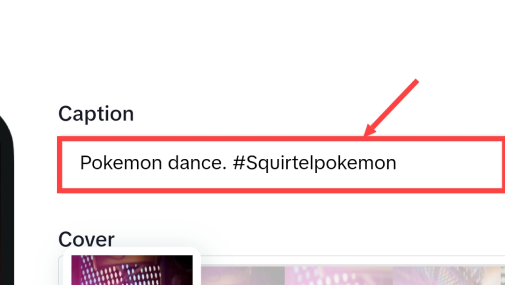 Add caption and hashtags when scheduling TikTok Posts on mobile