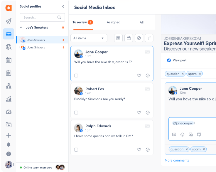 agorapulse social inbox