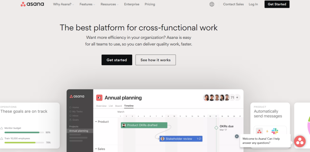 Asana- Project management agency tools