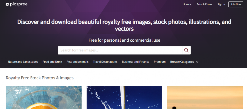 Picspree as free stock images  by recurpost as best social media scheduler