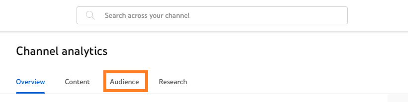 Click on the Audience tab.