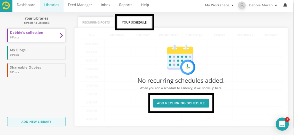 How to change group name on Facebook - add recurring schedules with RecurPost