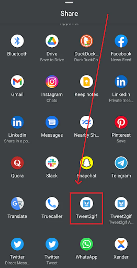 how to save a gif on Twitter on android