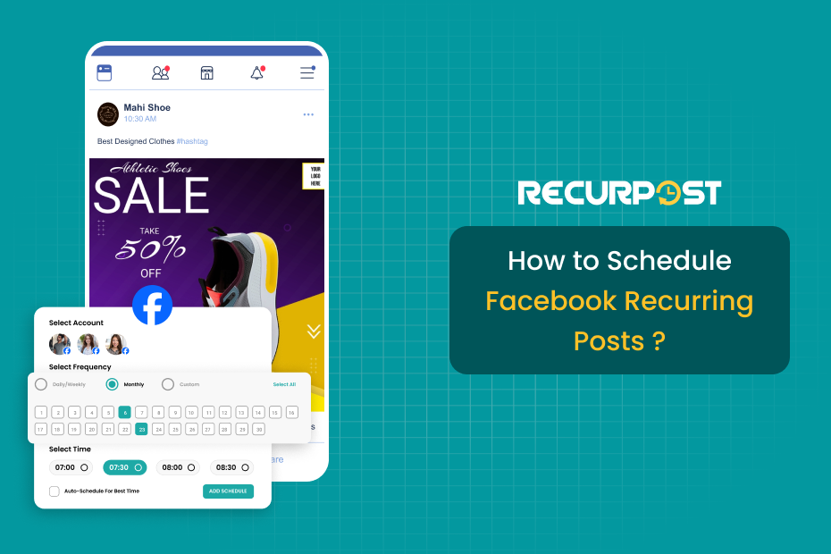 How to schedule Facebook recurring posts.