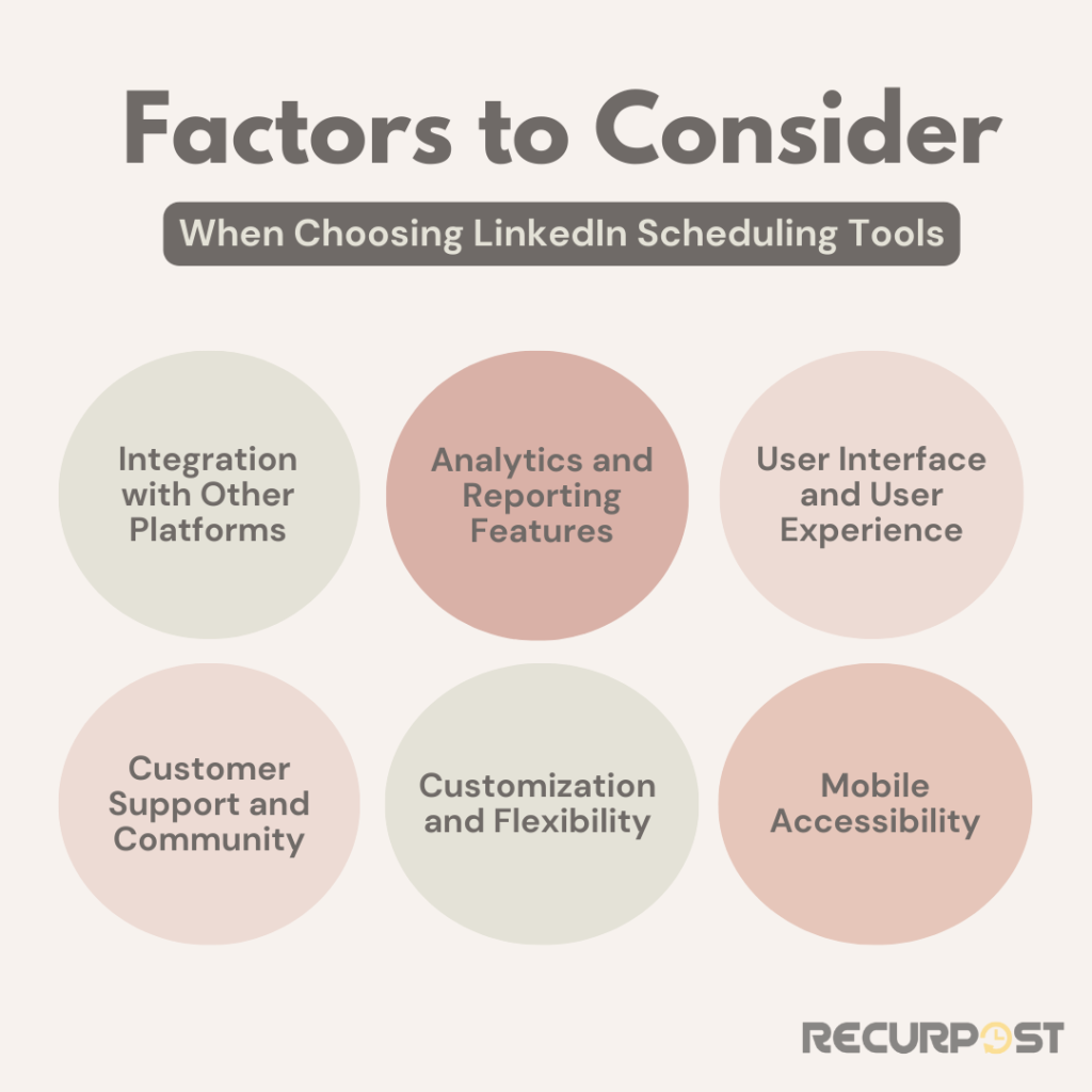 Factors to Consider when choosing LinkedIn Scheduling Tools