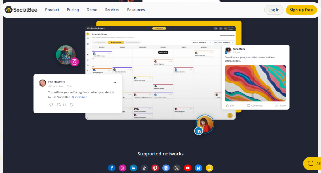 SocialBee LinkedIn Scheduling Platform