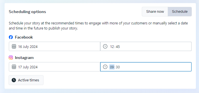 schedule your instagram story on meta business suite