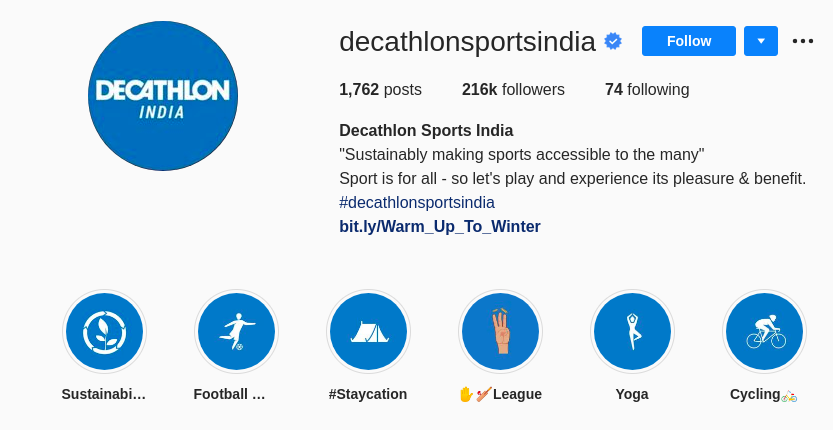 Instagram bio ideas related to sports by recurpost as best social media scheduler