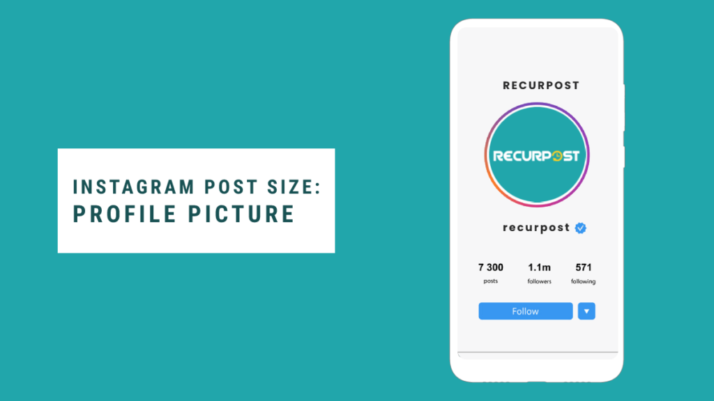 Instagram Post Size Guide for profile picture