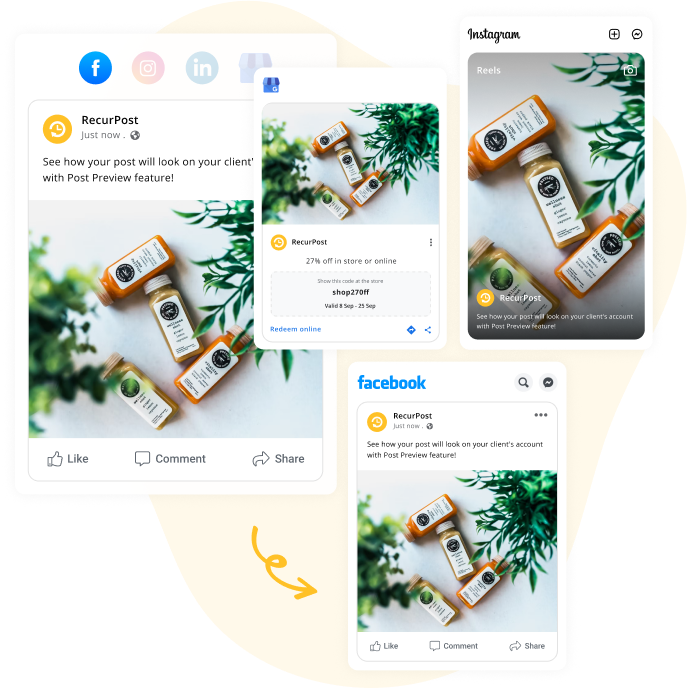 Post Preview-recurpost social media scheduler