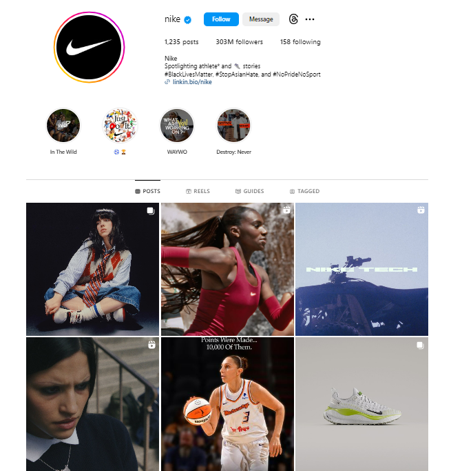 social media engagement nike example