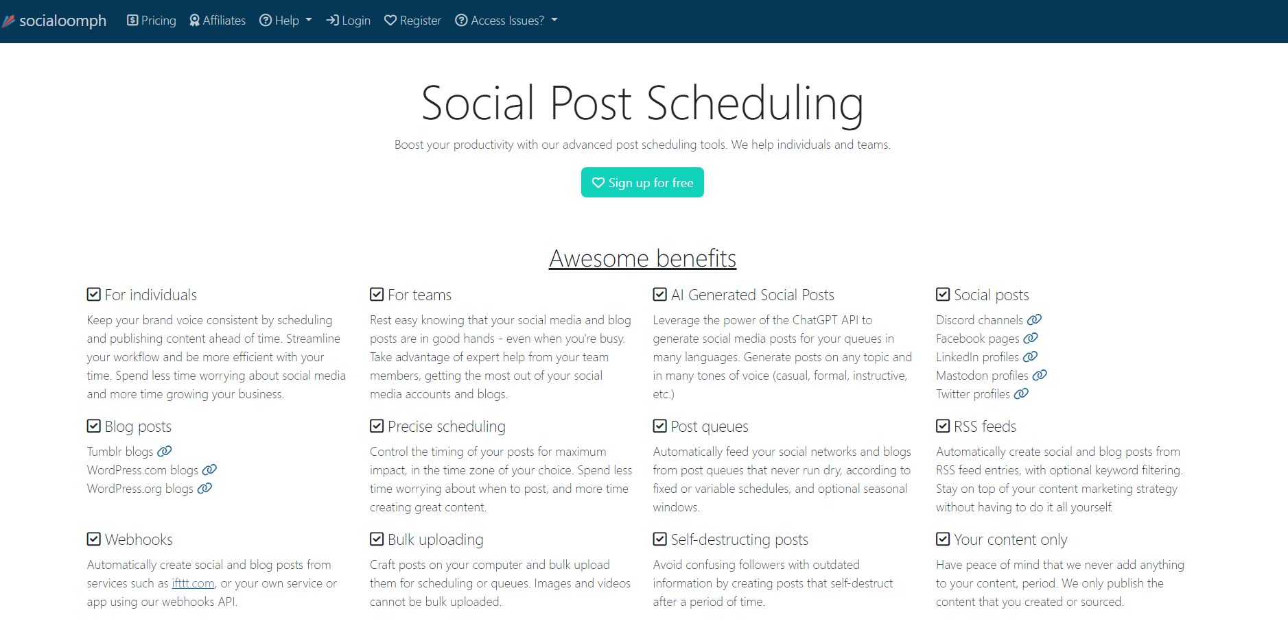 SocialReport alternatives- SocialOomph