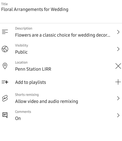 Fill Out the Details in YouTube Mobile App