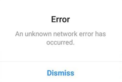 unknown error on instagram