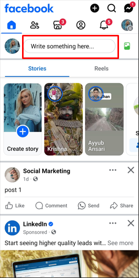 Open Facebook application