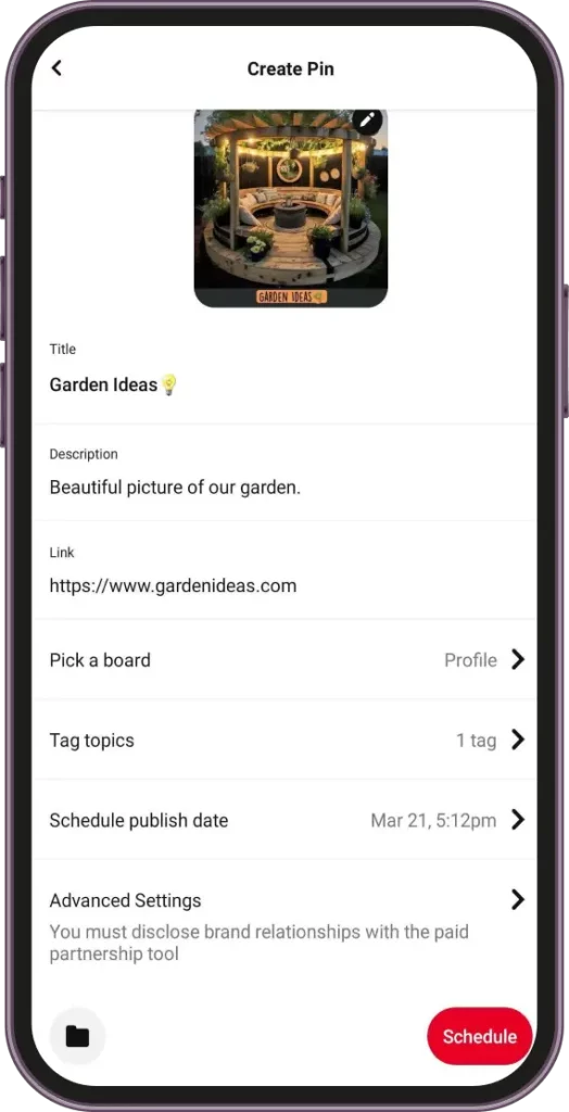 schedule pinterest posts